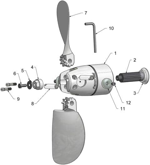 Flexofold 2 Blades Saildrive Spare parts